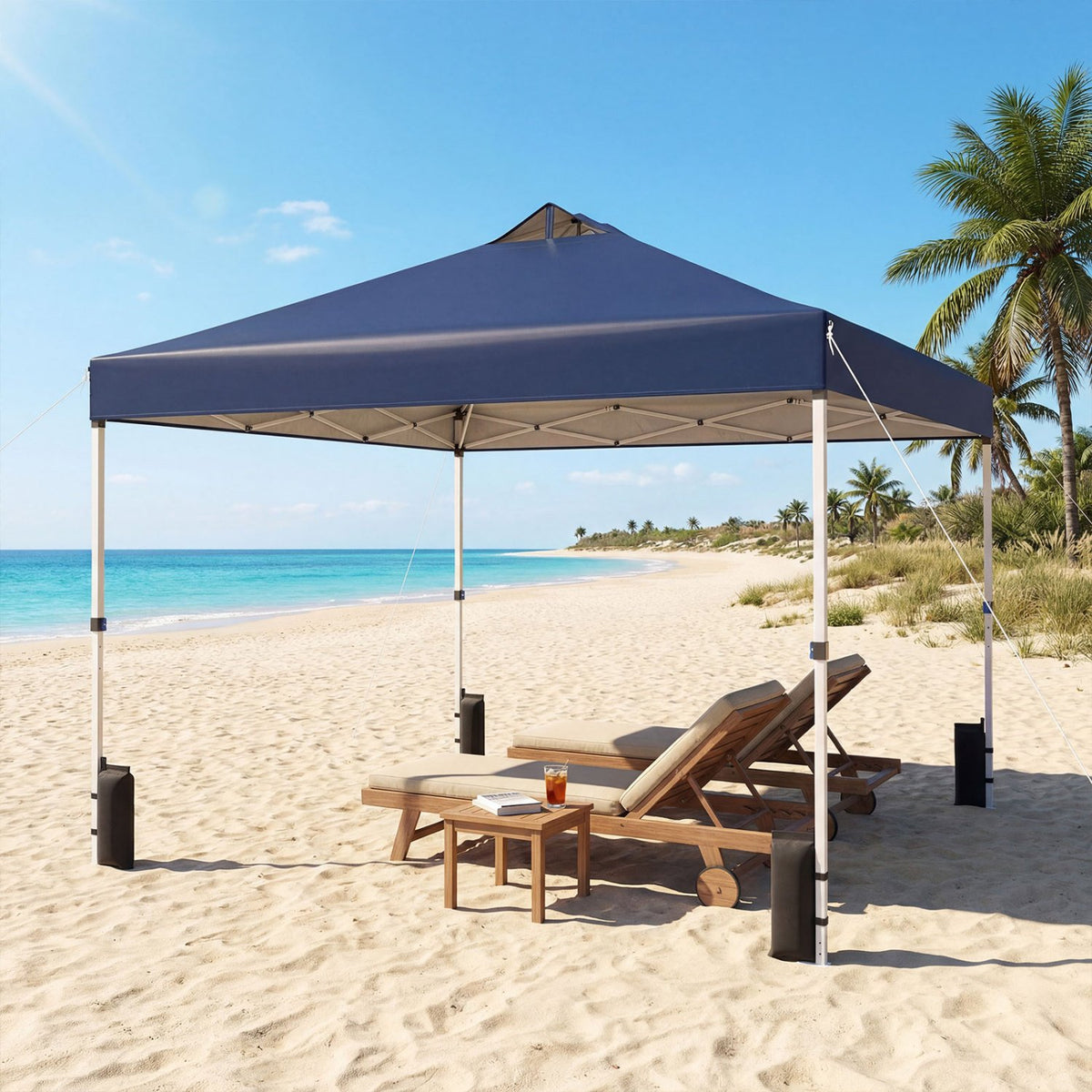 10 x 10 Feet Outdoor Commercial Pop up Canopy Tent-Blue view 3