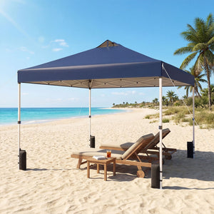 10 x 10 Feet Outdoor Commercial Pop up Canopy Tent-Blue view 3