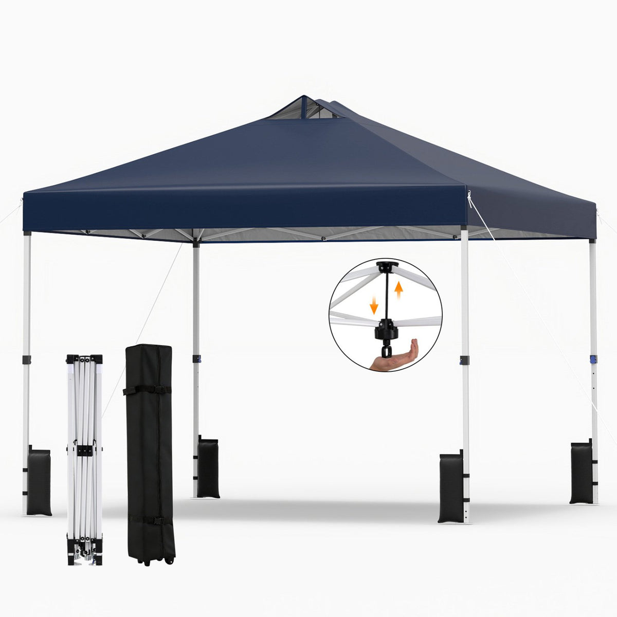 10 x 10 Feet Outdoor Commercial Pop up Canopy Tent-Blue view 4