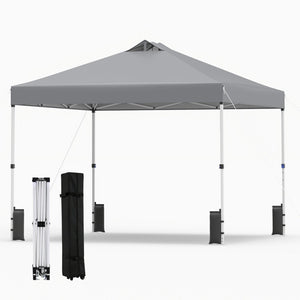 10 x 10 Feet Outdoor Commercial Pop up Canopy Tent-Gray