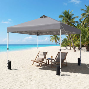 10 x 10 Feet Outdoor Commercial Pop up Canopy Tent-Gray view 3