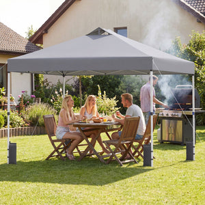 10 x 10 Feet Outdoor Commercial Pop up Canopy Tent-Gray view 6