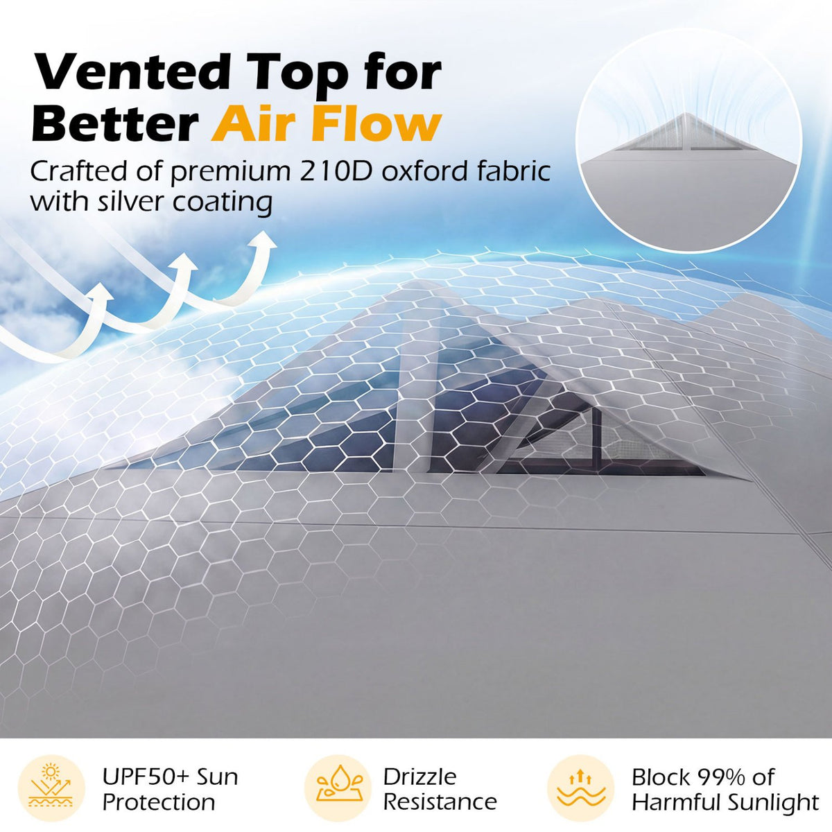 10 x 10 Feet Outdoor Commercial Pop up Canopy Tent-Gray view 7