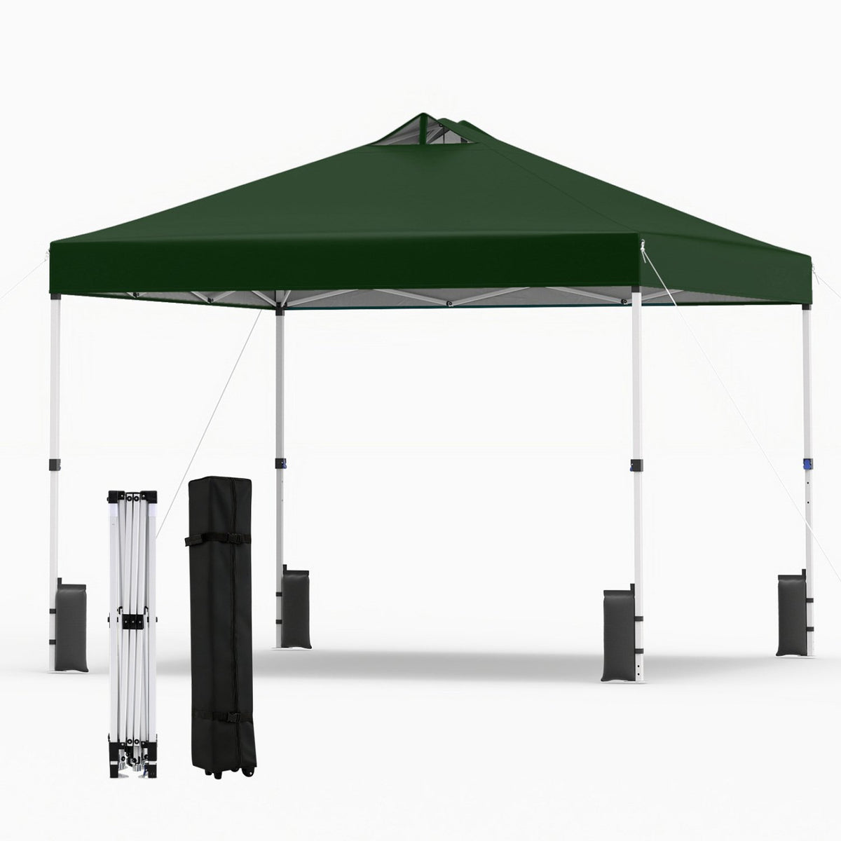 10 x 10 Feet Outdoor Commercial Pop up Canopy Tent-Green view 4