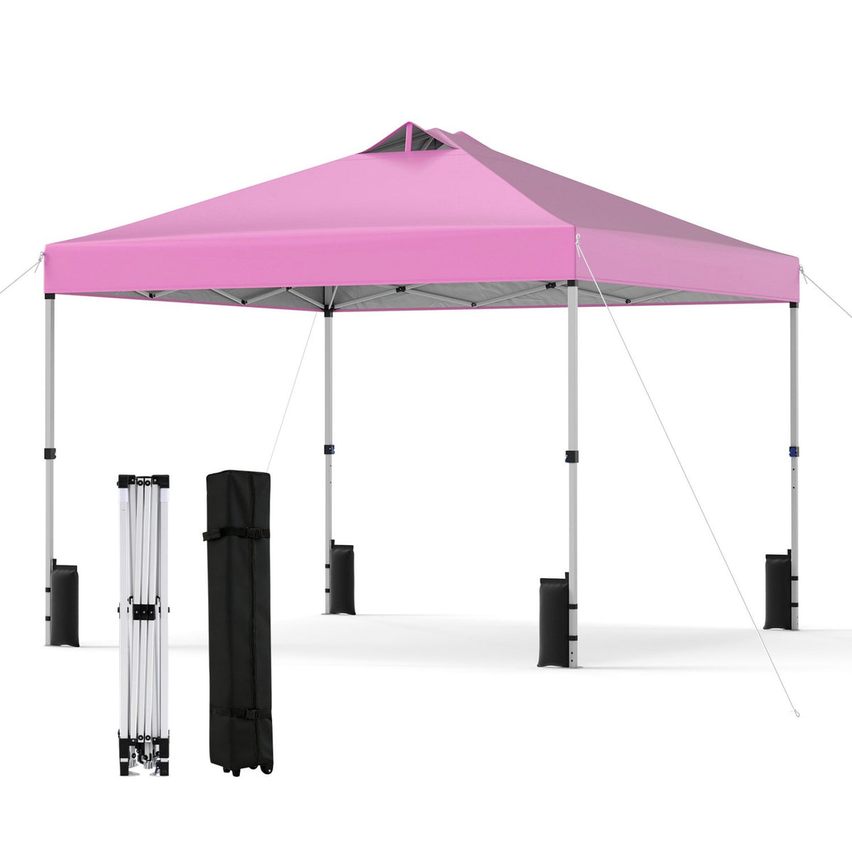 10 x 10 Feet Outdoor Commercial Pop up Canopy Tent-Pink
