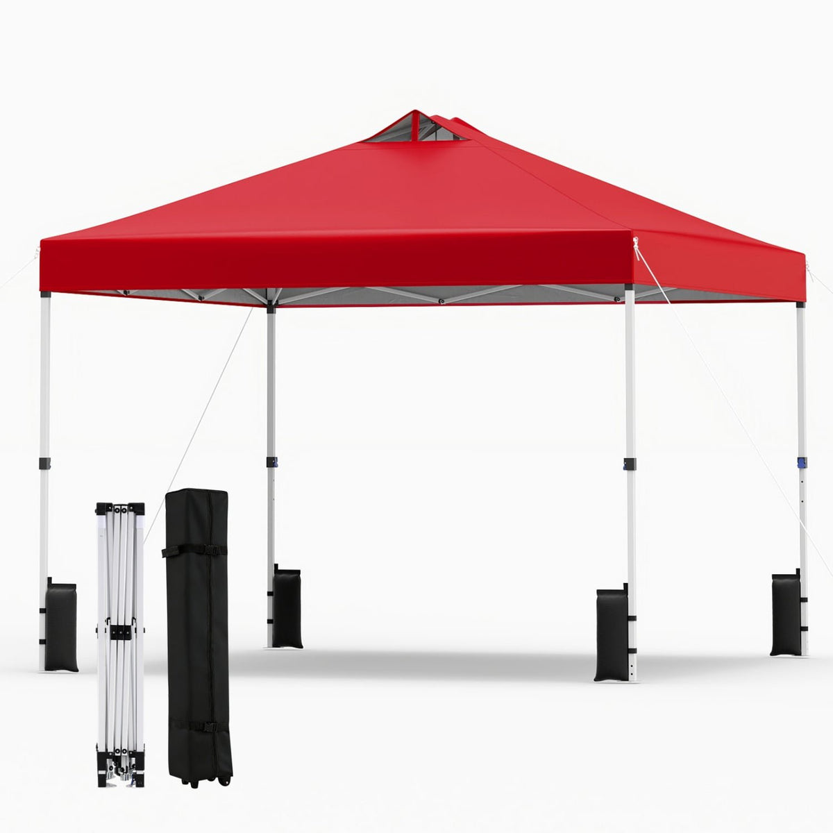 10 x 10 Feet Outdoor Commercial Pop up Canopy Tent-Red
