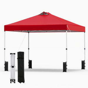 10 x 10 Feet Outdoor Commercial Pop up Canopy Tent-Red