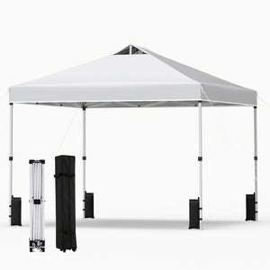 10 x 10 Feet Outdoor Commercial Pop up Canopy Tent-White