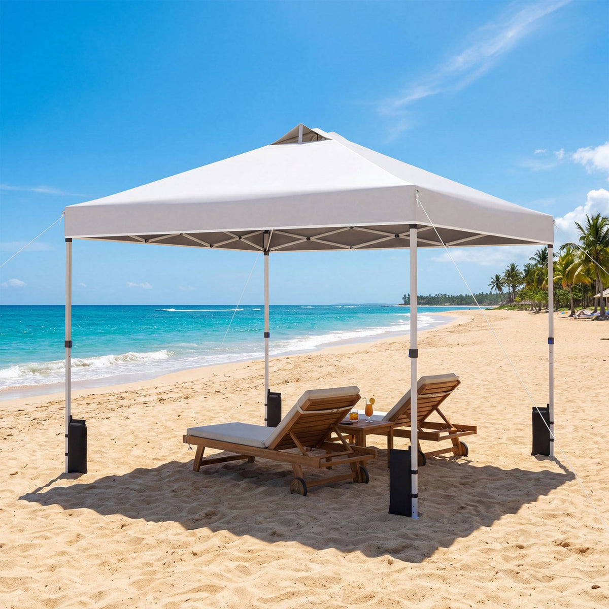 10 x 10 Feet Outdoor Commercial Pop up Canopy Tent-White view 2