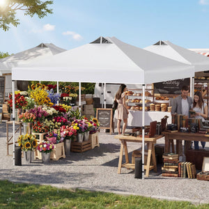10 x 10 Feet Outdoor Commercial Pop up Canopy Tent-White view 3