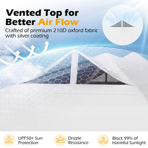 10 x 10 Feet Outdoor Commercial Pop up Canopy Tent-White view 7