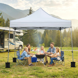 10 x 10 FT Pop up Canopy Tent with Sidewalls and Awning for Party Picnic Event-Gray view 5