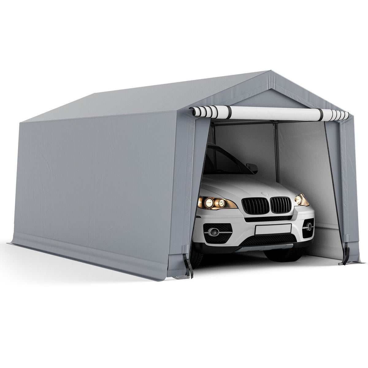 10 x 16/10 x 20 Feet Outdoor Heavy-Duty Carport with 2 Doors-10 x 16 ft view 7