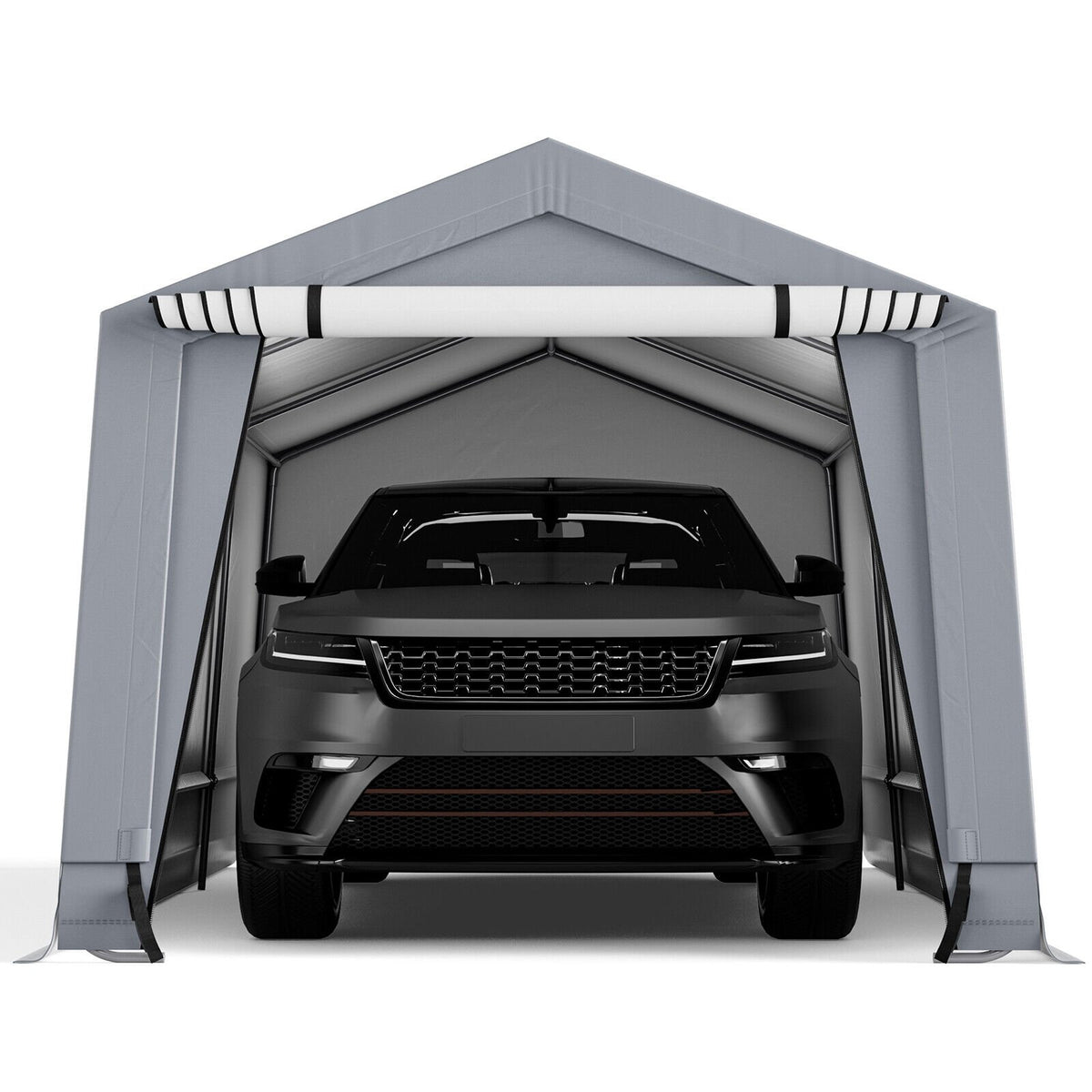 10 x 16/10 x 20 Feet Outdoor Heavy-Duty Carport with 2 Doors-10 x 16 ft view 8