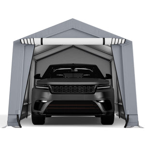 10 x 16/10 x 20 Feet Outdoor Heavy-Duty Carport with 2 Doors-10 x 16 ft view 8