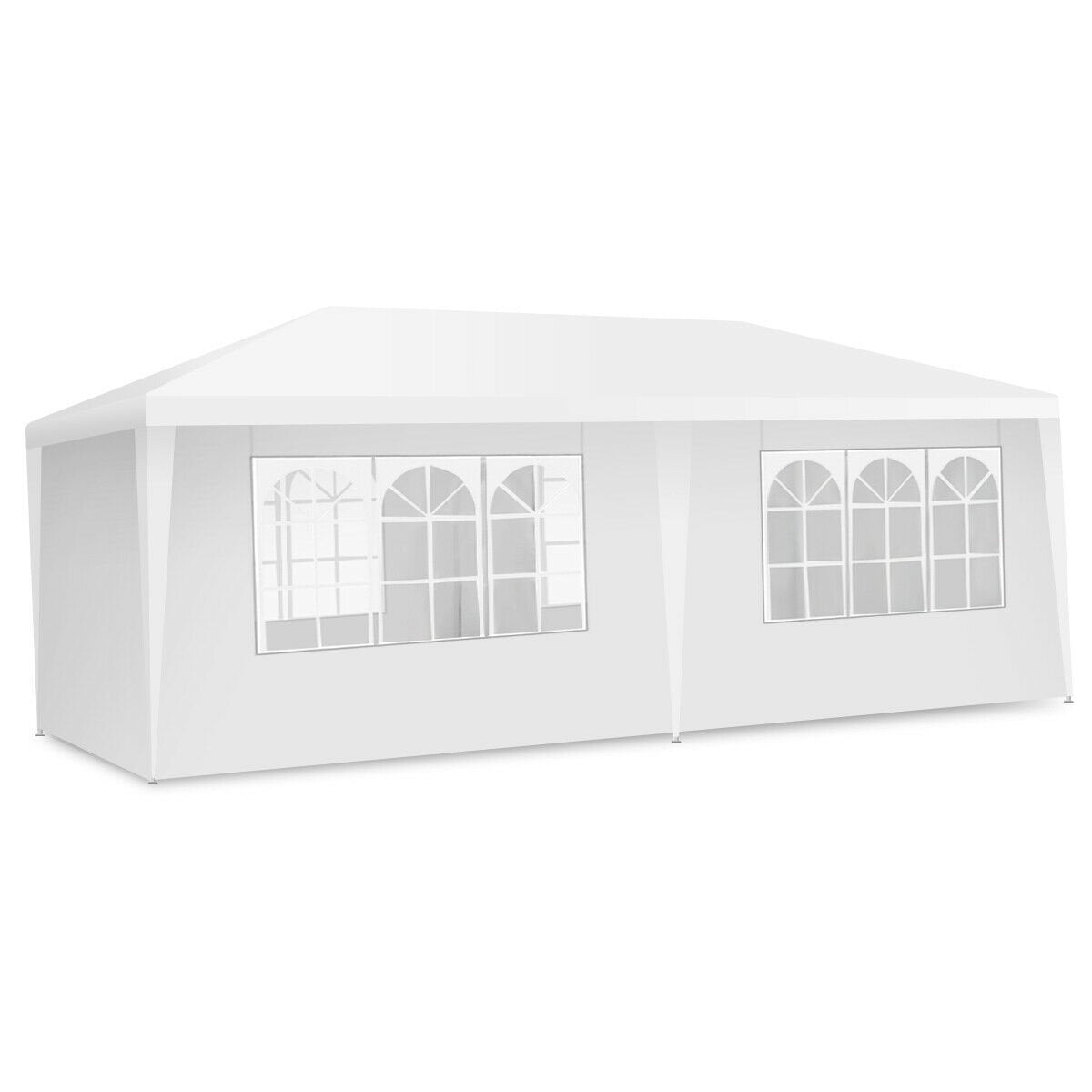 10 x 20 Feet 6 Sidewalls Canopy Tent with Carry Bag-White view 5