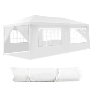 10 x 20 Feet 6 Sidewalls Canopy Tent with Carry Bag-White view 7