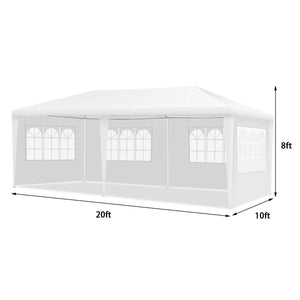 10 x 20 Feet Outdoor Party Wedding Canopy Tent with Removable Walls and Carry Bag view 5