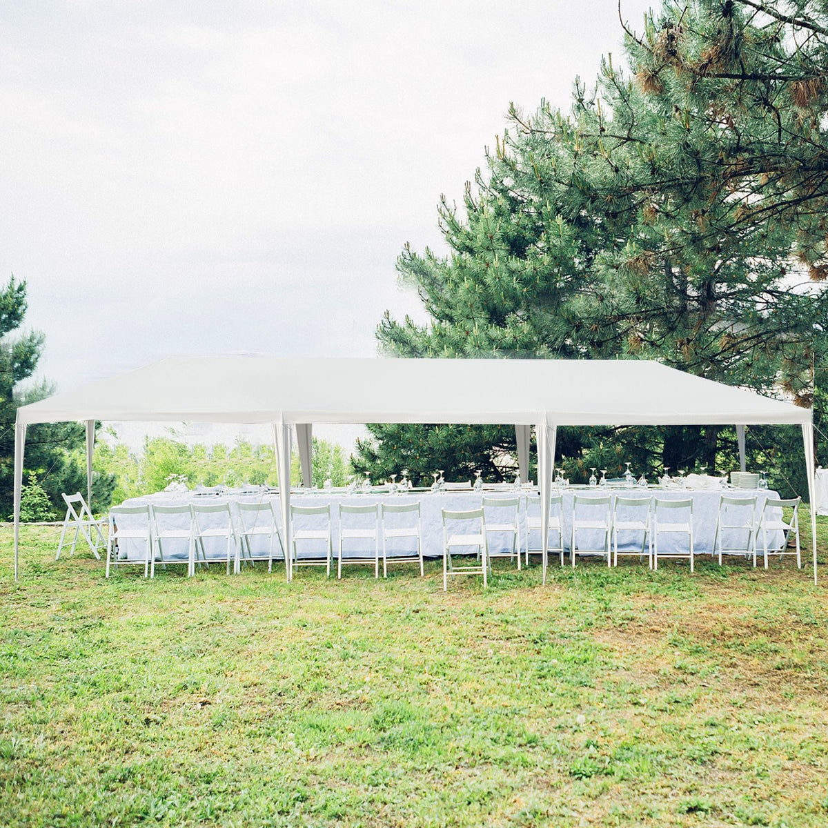 10 x 30 Feet Canopy Tent with 5 Removable Sidewalls for Party Wedding view 2