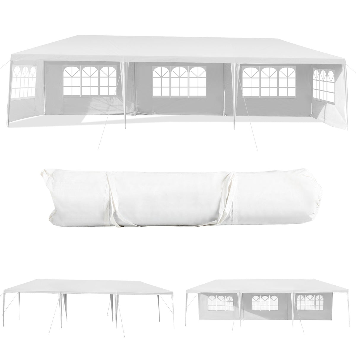 10 x 30 Feet Canopy Tent with 5 Removable Sidewalls for Party Wedding view 4