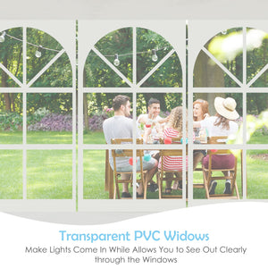 10 x 30 Feet Canopy Tent with 5 Removable Sidewalls for Party Wedding view 6