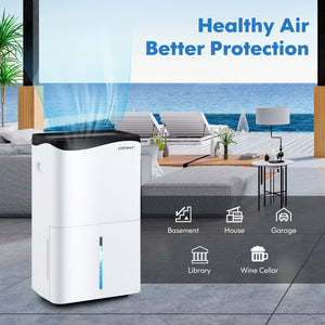 100-Pint Dehumidifier with Smart App and Alexa Control for Home and Basements-White view 6