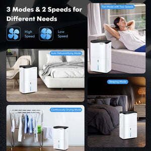 100-Pint Dehumidifier with Smart App and Alexa Control for Home and Basements-White view 8