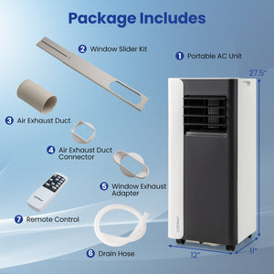 10000 BTU, 3 in 1 Portable Air Conditioner with Fan and Dehumidifier Model view 3