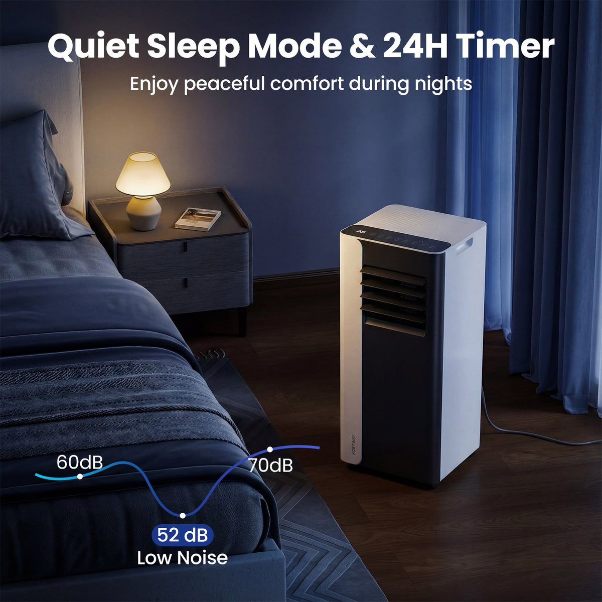 10000 BTU, 3 in 1 Portable Air Conditioner with Fan and Dehumidifier Model view 8