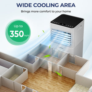 10000 BTU Air Cooler with Fan and Dehumidifier Mode-Black view 8
