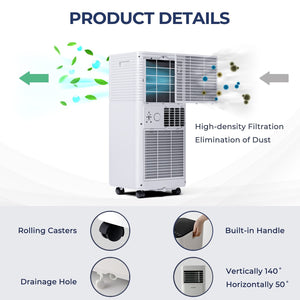 10000 BTU Air Cooler with Fan and Dehumidifier Mode-Black view 9