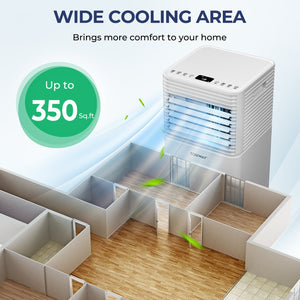 10000 BTU Air Cooler with Fan and Dehumidifier Mode-White view 8