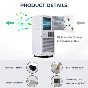 10000 BTU Air Cooler with Fan and Dehumidifier Mode-White view 9