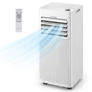 10000 BTU Portable AC with Sleep Mode and Window Kit Cools 450 Sq.Ft-White