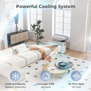10000 BTU Portable Air Conditioner 3 in 1 Floor AC Unit Fan and Dehumidifier for Room view 5