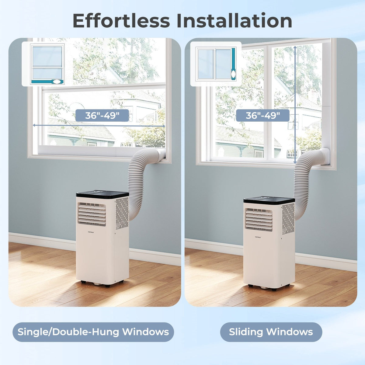 10000 BTU Portable Air Conditioner 3 in 1 Floor AC Unit Fan and Dehumidifier for Room view 8