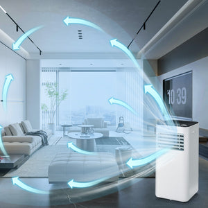 10000 BTU Portable Air Conditioner with Fan Dehumidifier Sleep Mode-White view 2