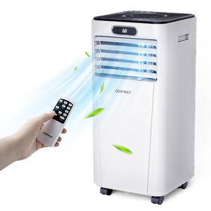 10000 BTU 4-in-1 Portable Air Conditioner with Dehumidifier and Fan Mode-White view 3