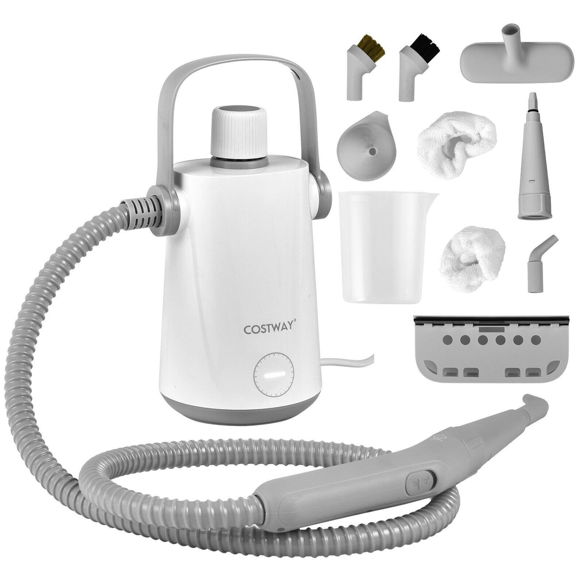 1000W Multifunction Portable Hand-held Steam Cleaner with 10 Accessories-Gray view 3