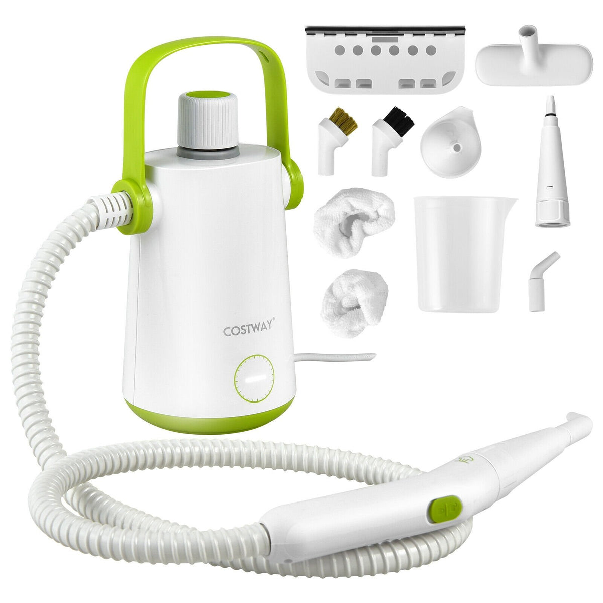 1000W Multifunction Portable Hand-held Steam Cleaner with 10 Accessories-Green view 3