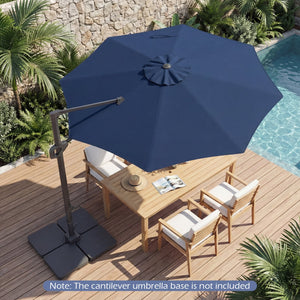 10 Feet Patio Cantilever Umbrella with Easy Tilt Adjustment-Navy view 3