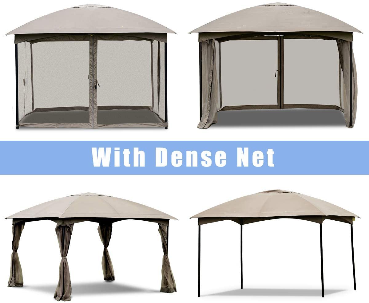 11.5 x 11.5 Feet Fully Enclosed Outdoor Gazebo with Removable 4 Walls view 5