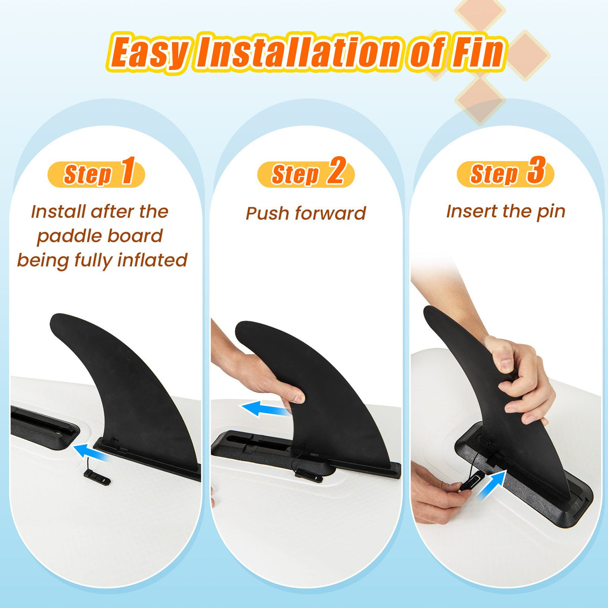 11 Feet Premium SUP Inflatable Stand Up Paddle Board with Accessories and Repair Kit-L view 8