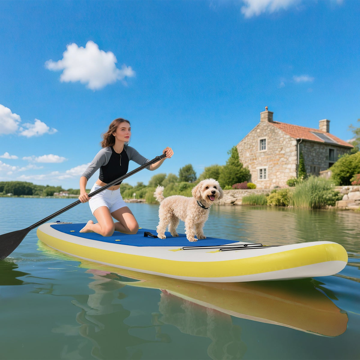 11 Feet Premium SUP Inflatable Stand Up Paddle Board with Accessories for Youth Adults-L view 3