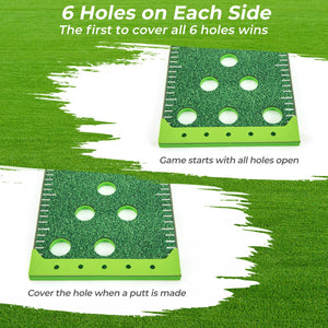 11 FT Putting Green Mat with 2 Adjustable Putters and 6 Balls view 8