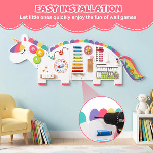 11-in-1 Dinosaur Activity Wall Busy Board Panels for Toddlers Education and Early Development-White view 8