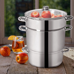 11-Quart Stainless Steel Fruit Juicer Steamer view 3