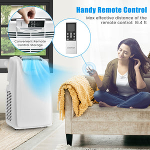 12000 BTU Dual Hose Portable Air Conditioner with Remote Control-White view 3