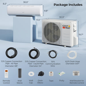 EchoCool Series​​ 11500 BTU 208/230V Mini Split Air Conditioner and Heater Pump System view 2