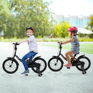 12/14/16/18 Inches Kids Bike with Removable Training Wheels and Adjustable Seatfor 3-8 Years Old Black-18 inches view 3
